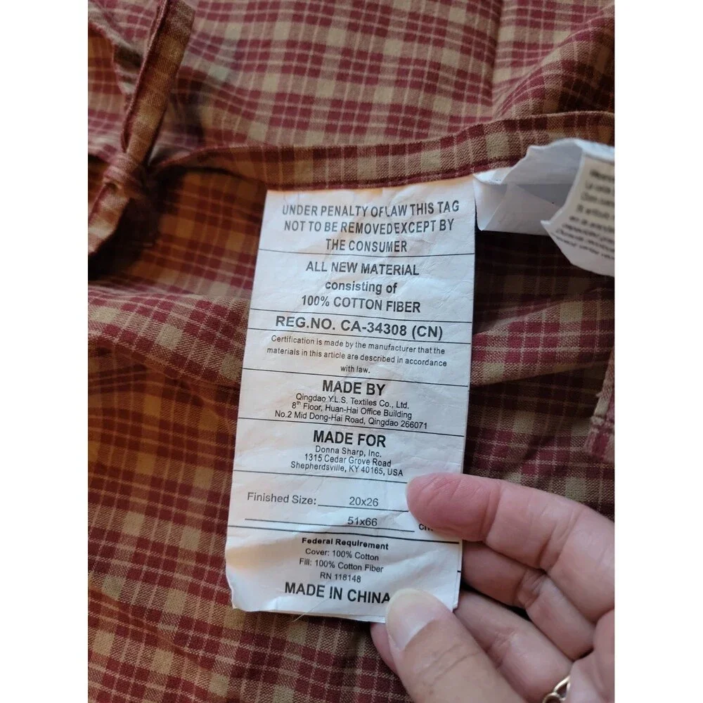 Lot Of 4 Donna Sharp Standard Size Pillow Shams Country Cottage Cabin Style